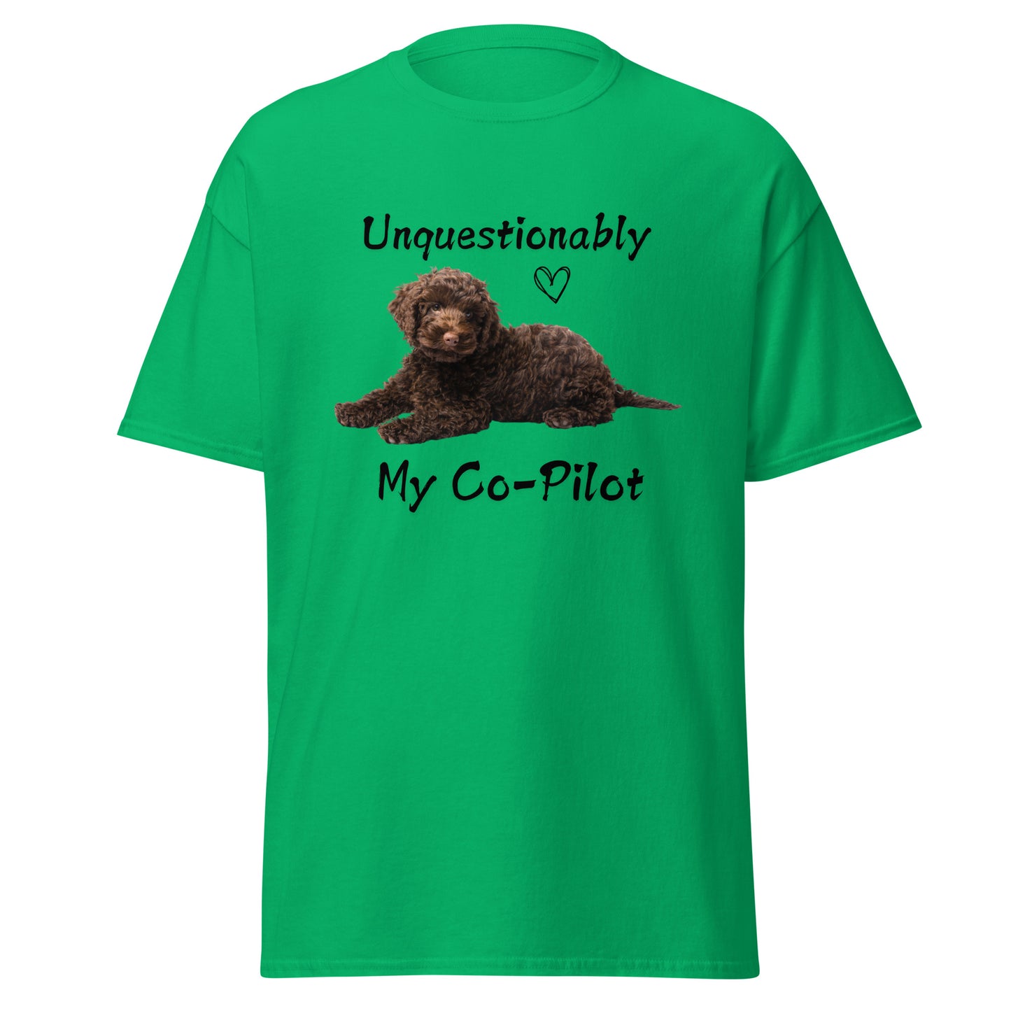 Unquestionably My Co-Pilot Chocolate Labradoodle Unisex Tee