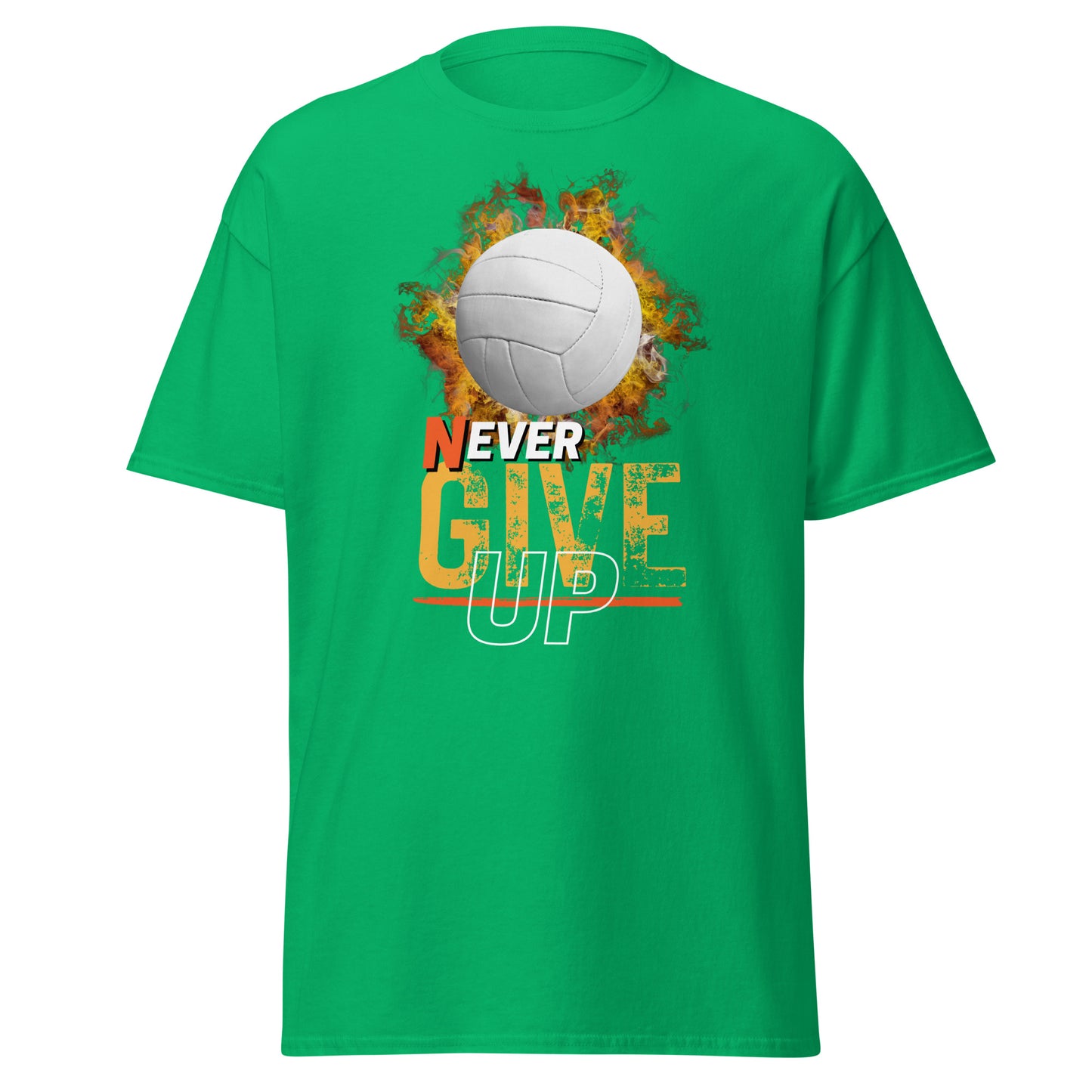 Never Ever Give Up Volleyball Tee - Unisex