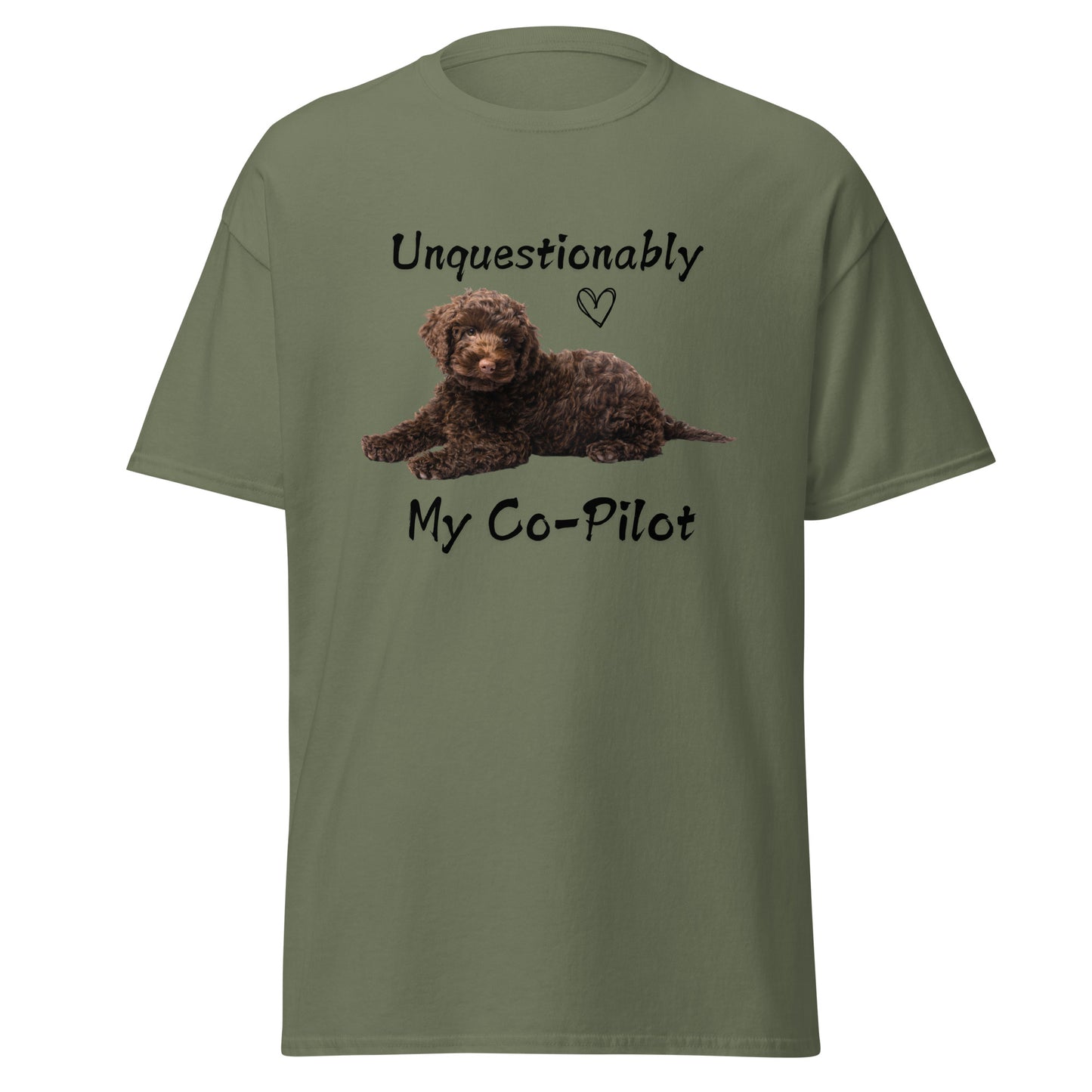 Unquestionably My Co-Pilot Chocolate Labradoodle Unisex Tee