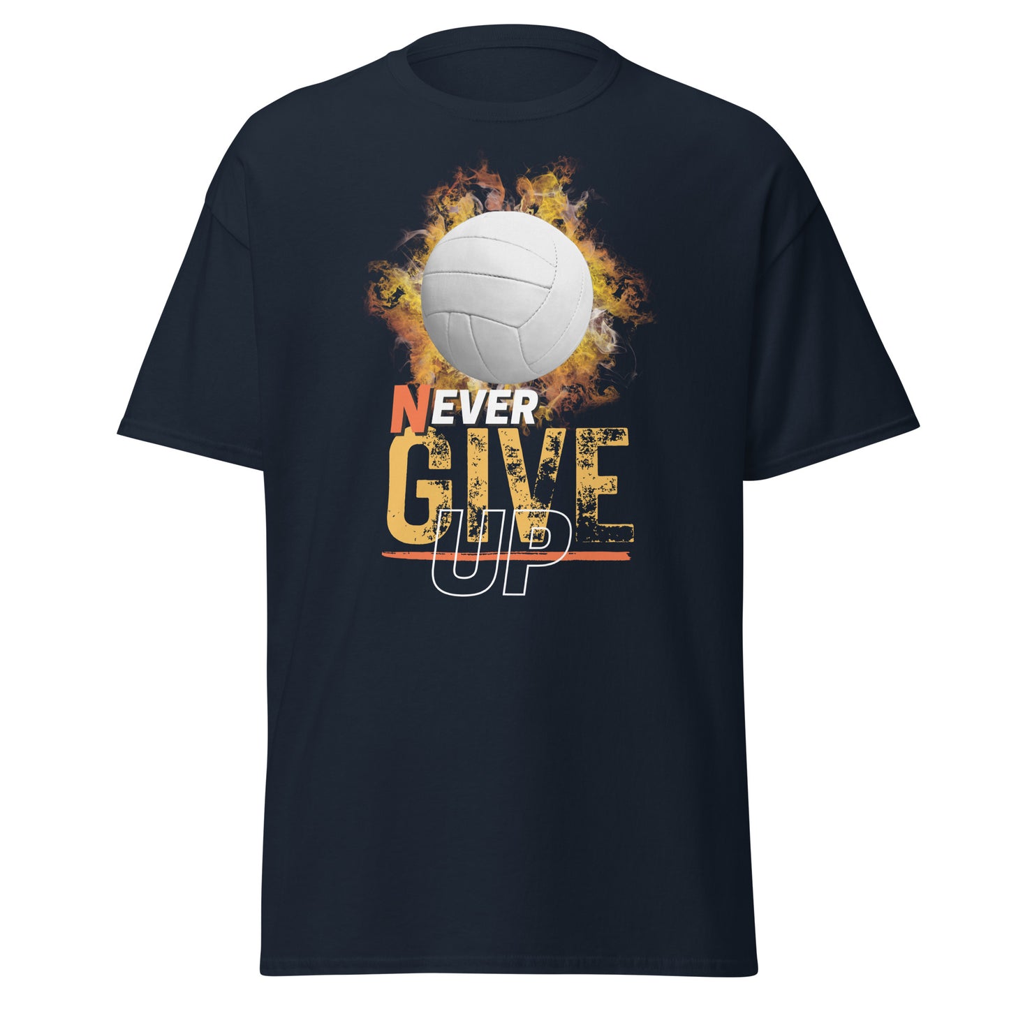 Never Ever Give Up Volleyball Tee - Unisex