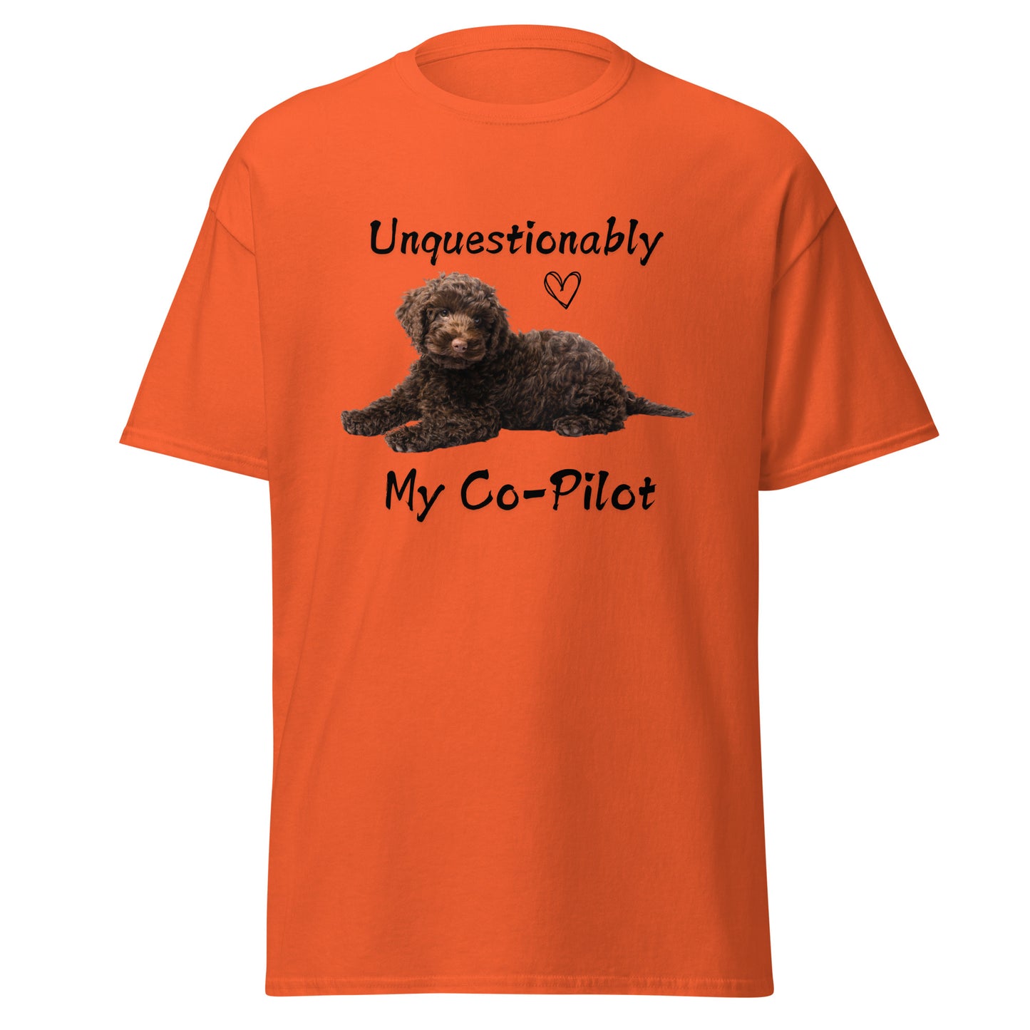 Unquestionably My Co-Pilot Chocolate Labradoodle Unisex Tee