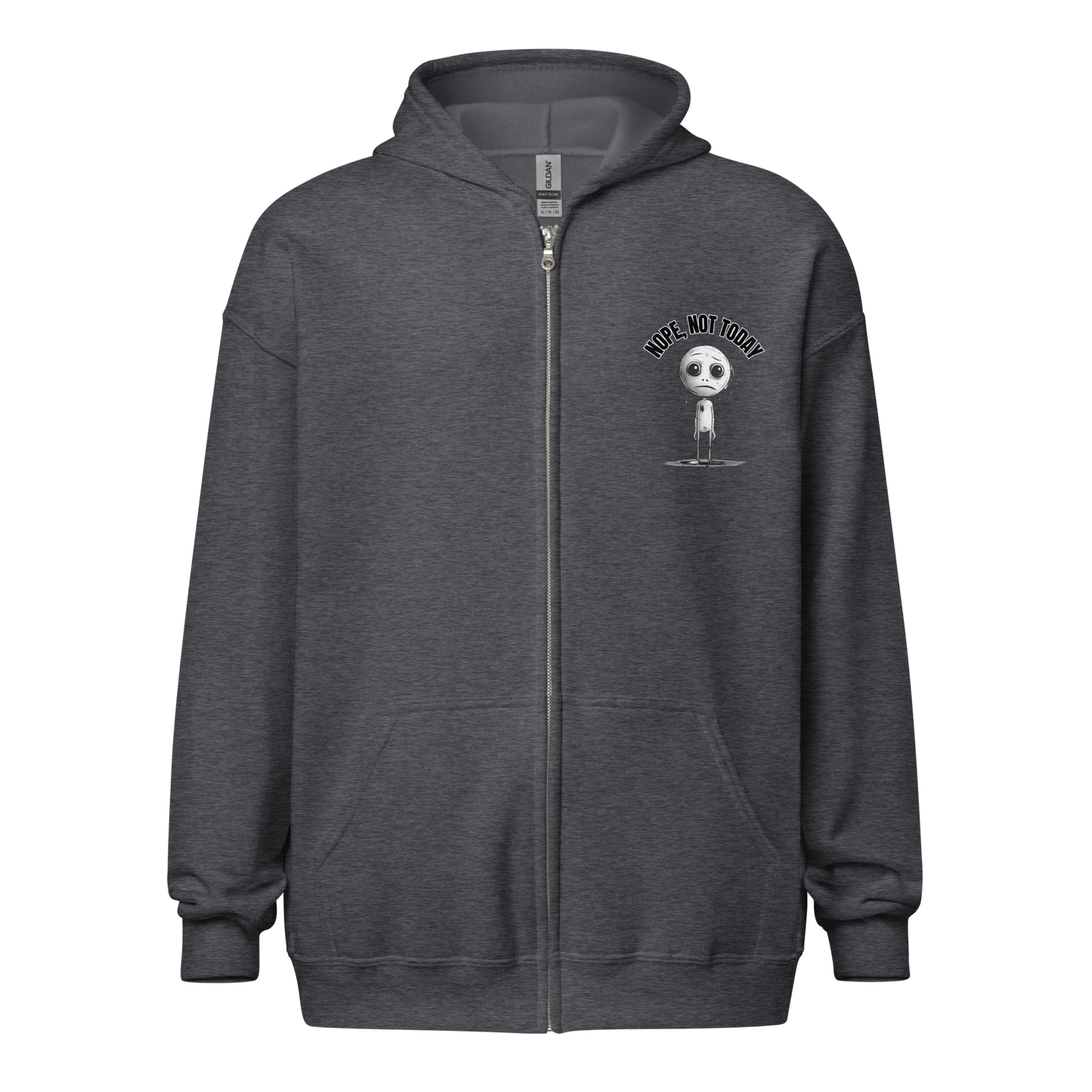 Nope, Not Today Unisex Heavy Zip Hoodie