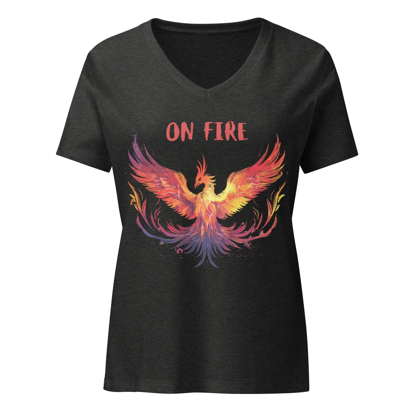 "On Fire" Phoenix Women’s V-neck T-shirt