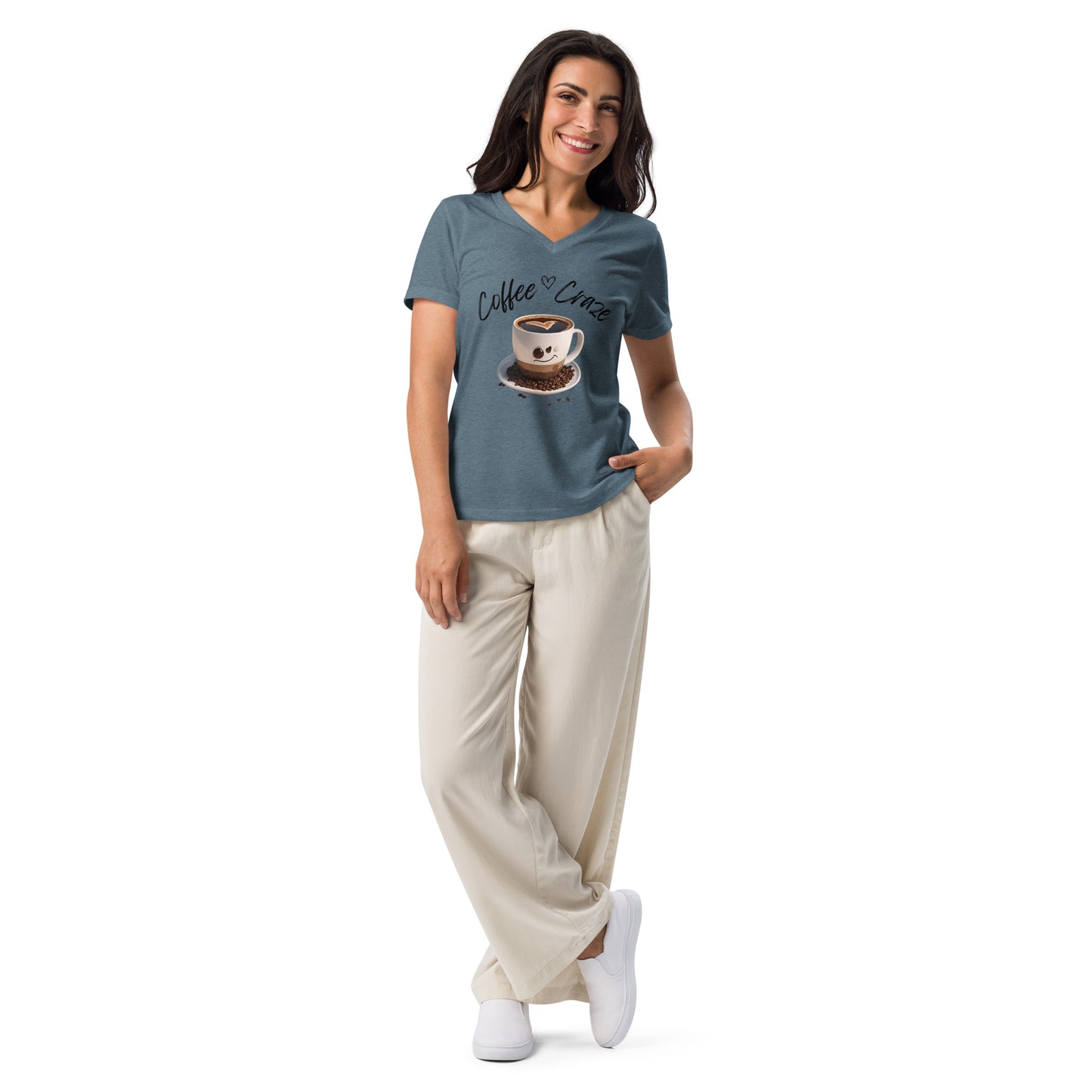 Coffee Craze Women’s V-neck T-shirt