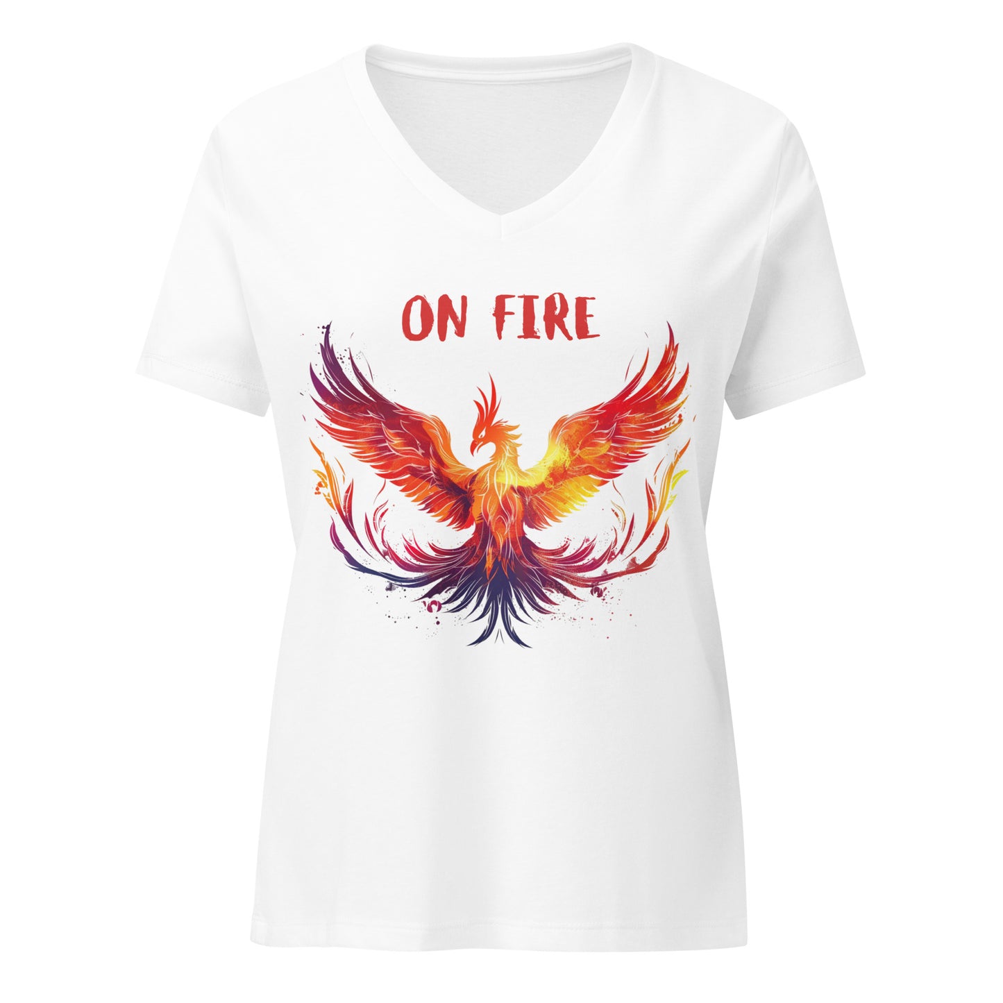 "On Fire" Phoenix Women’s V-neck T-shirt